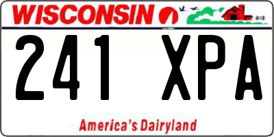 WI license plate 241XPA