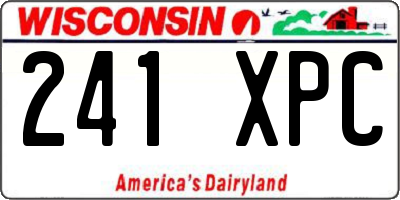 WI license plate 241XPC