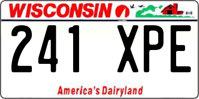 WI license plate 241XPE