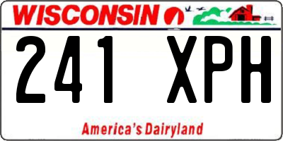 WI license plate 241XPH