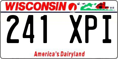 WI license plate 241XPI