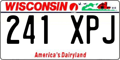 WI license plate 241XPJ