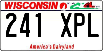 WI license plate 241XPL
