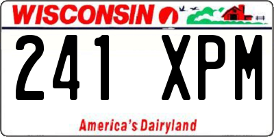 WI license plate 241XPM