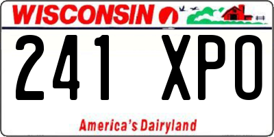 WI license plate 241XPO