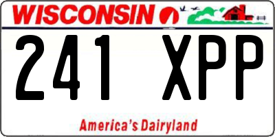 WI license plate 241XPP