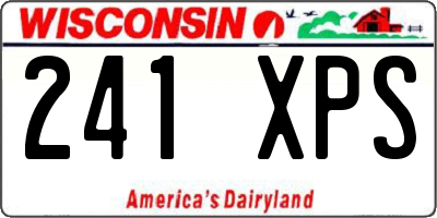 WI license plate 241XPS