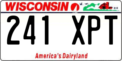 WI license plate 241XPT