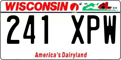 WI license plate 241XPW