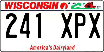 WI license plate 241XPX
