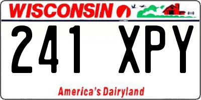 WI license plate 241XPY