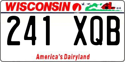 WI license plate 241XQB
