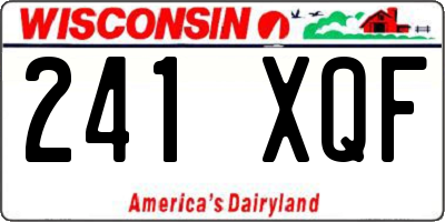 WI license plate 241XQF