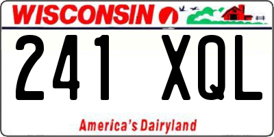 WI license plate 241XQL
