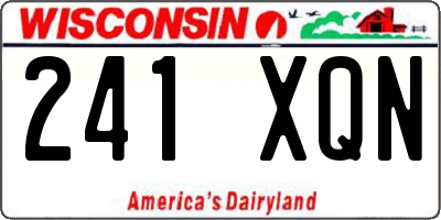WI license plate 241XQN