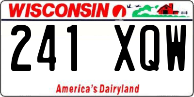 WI license plate 241XQW