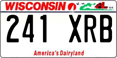 WI license plate 241XRB