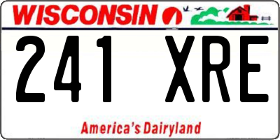 WI license plate 241XRE