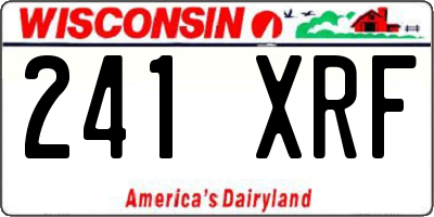 WI license plate 241XRF