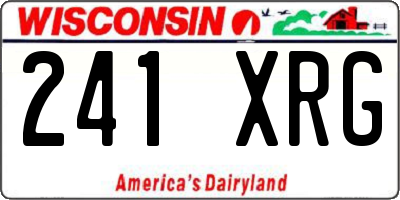 WI license plate 241XRG