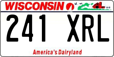 WI license plate 241XRL