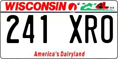 WI license plate 241XRO