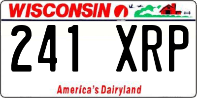 WI license plate 241XRP