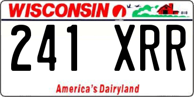 WI license plate 241XRR