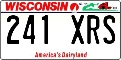 WI license plate 241XRS