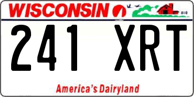 WI license plate 241XRT