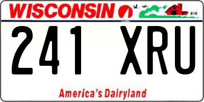 WI license plate 241XRU
