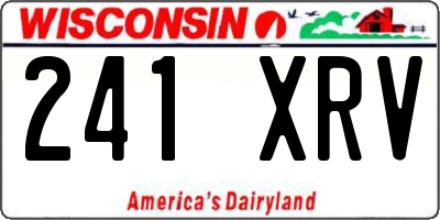 WI license plate 241XRV