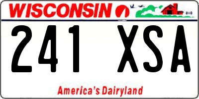 WI license plate 241XSA