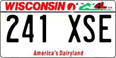 WI license plate 241XSE