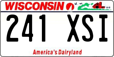 WI license plate 241XSI