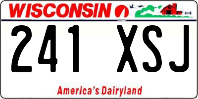 WI license plate 241XSJ