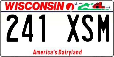 WI license plate 241XSM