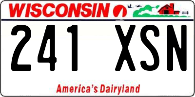WI license plate 241XSN