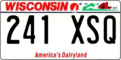 WI license plate 241XSQ