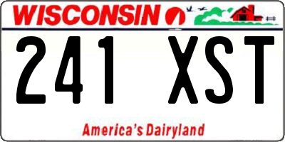 WI license plate 241XST