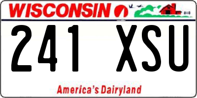 WI license plate 241XSU