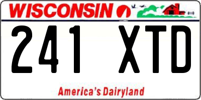 WI license plate 241XTD