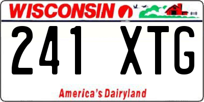 WI license plate 241XTG