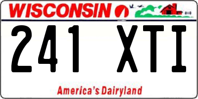 WI license plate 241XTI