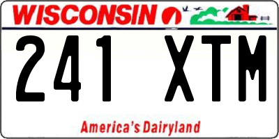 WI license plate 241XTM