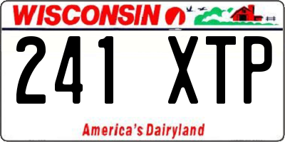WI license plate 241XTP