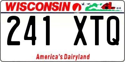 WI license plate 241XTQ