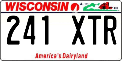 WI license plate 241XTR