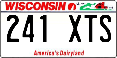 WI license plate 241XTS