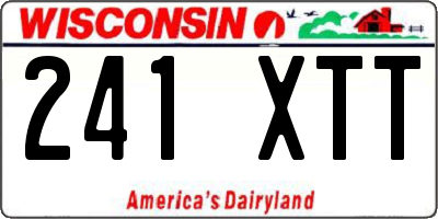 WI license plate 241XTT